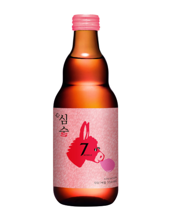 Simsool 7 Bubble sparkling rice wine bottle